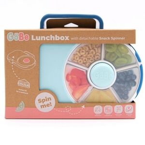 GoBe Kids' 2-in-1 Bento Style Lunchbox W/ Small Snack Spinner Blue